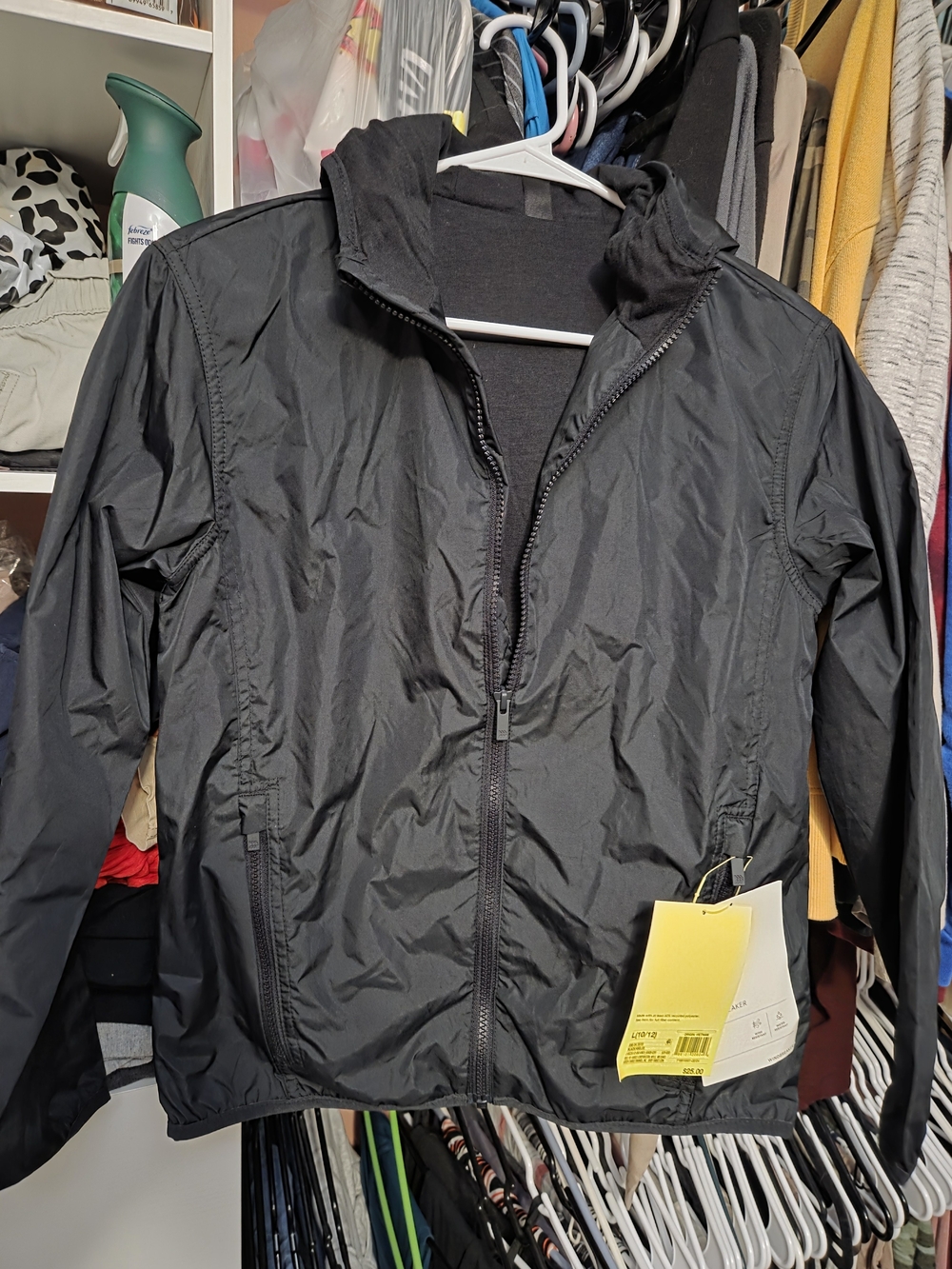 all in motion Black Kids Windbreaker Jacket